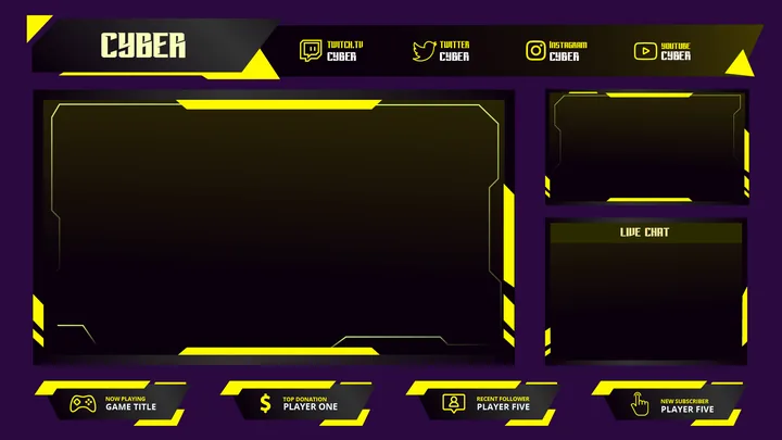 cyber twitch overlay